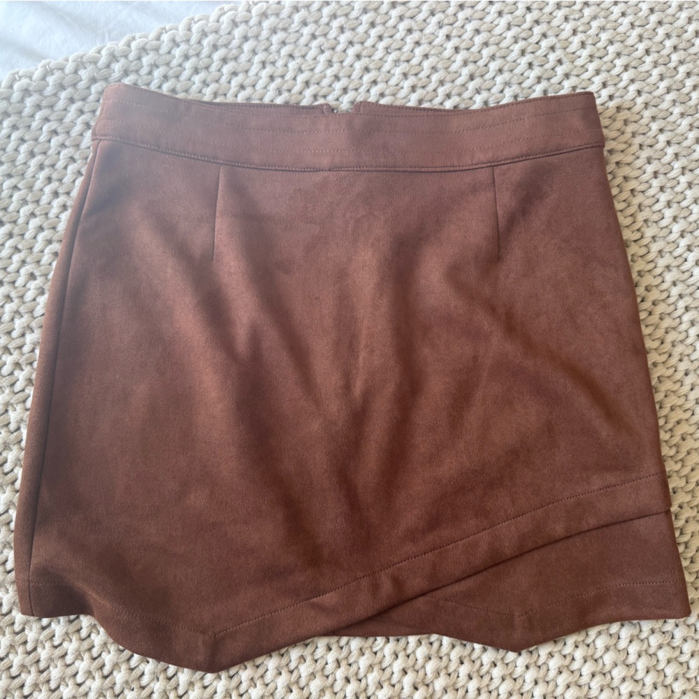 BB Dakota Chocolate Suede Skirt